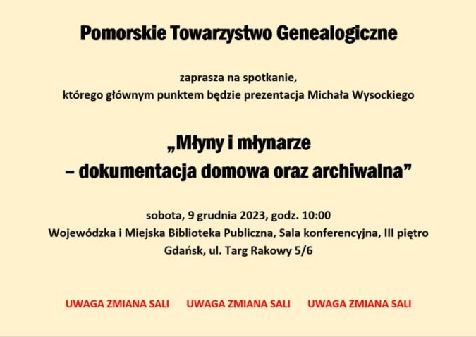 2023-12-09 Młyny i młynarze – dokumentacja domowa oraz archiwalna