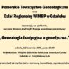 Kwiecień 2025 – Spotkanie Pomorskiego Towarzystwa Genealogicznego